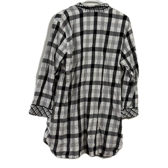 Victoria’s Secret women’s size large plaid button down long sleeve shirt - Picture 3 of 9